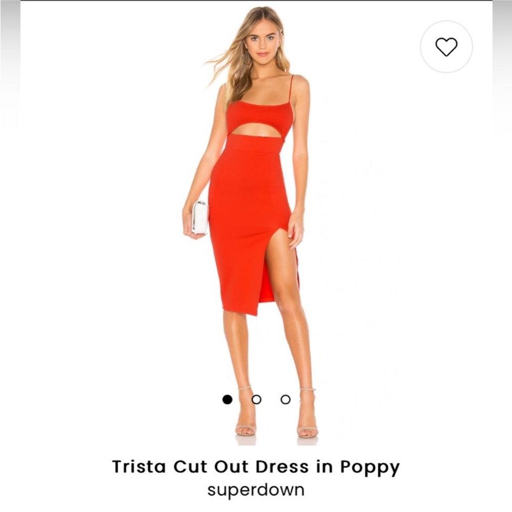 Revolve Superdown Trusts Poppy Backless Midi Cut … - image 7